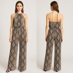 Show Me Your Mumu Jennifer Jumpsuit Snakeskin Print – Size XL